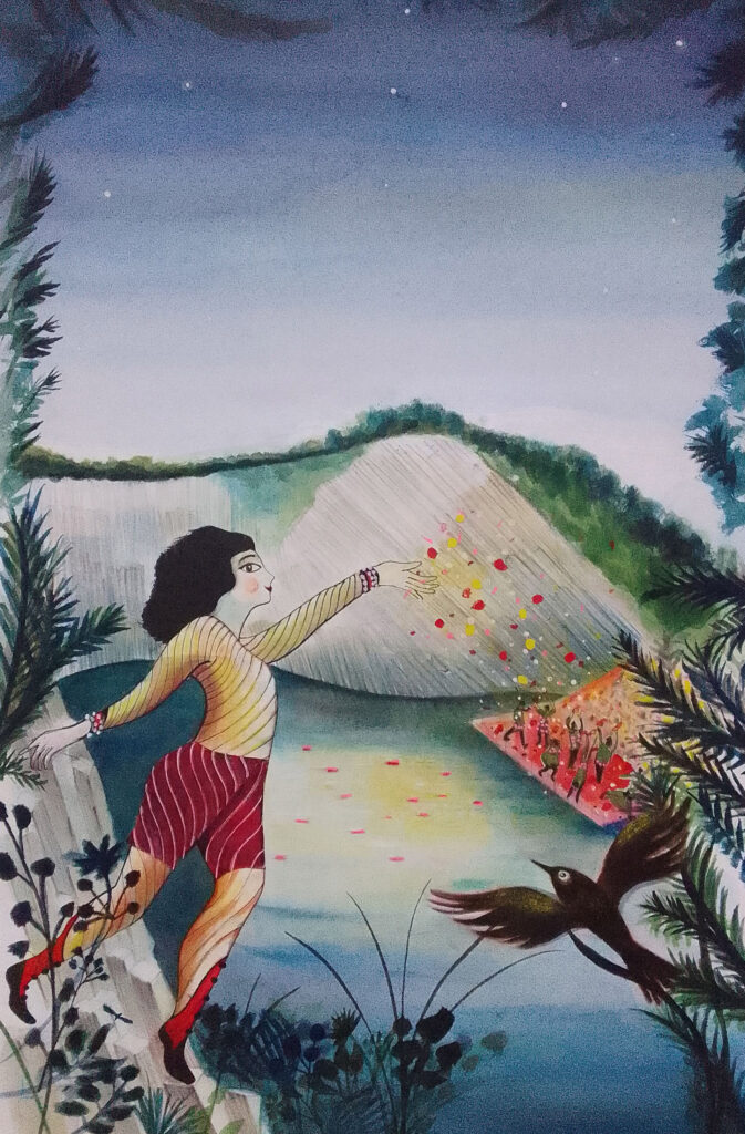 visuel par Fabienne Cinquin pour le festival du Volcan de Montpeloux