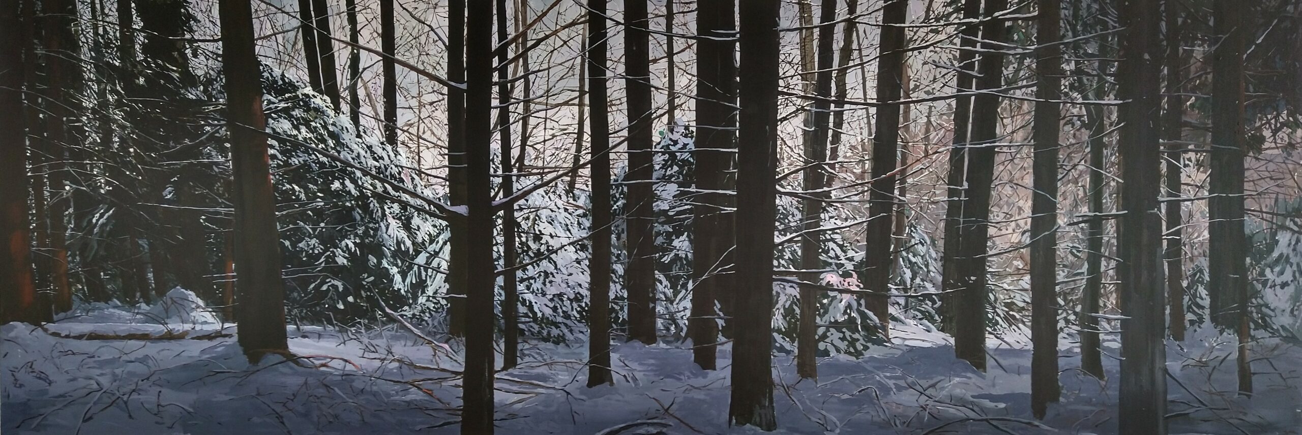 Peinture représentant une forêt, de Susan Dalladay