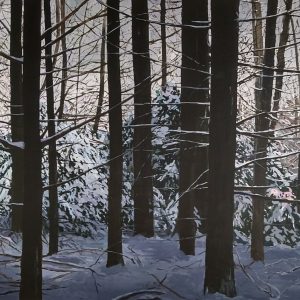 Peinture représentant une forêt, de Susan Dalladay