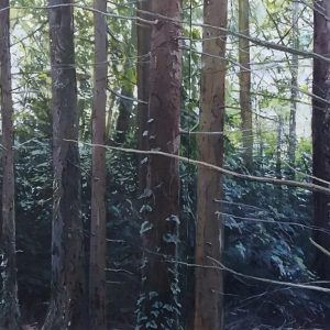 Peinture représentant une forêt, de Susan Dalladay